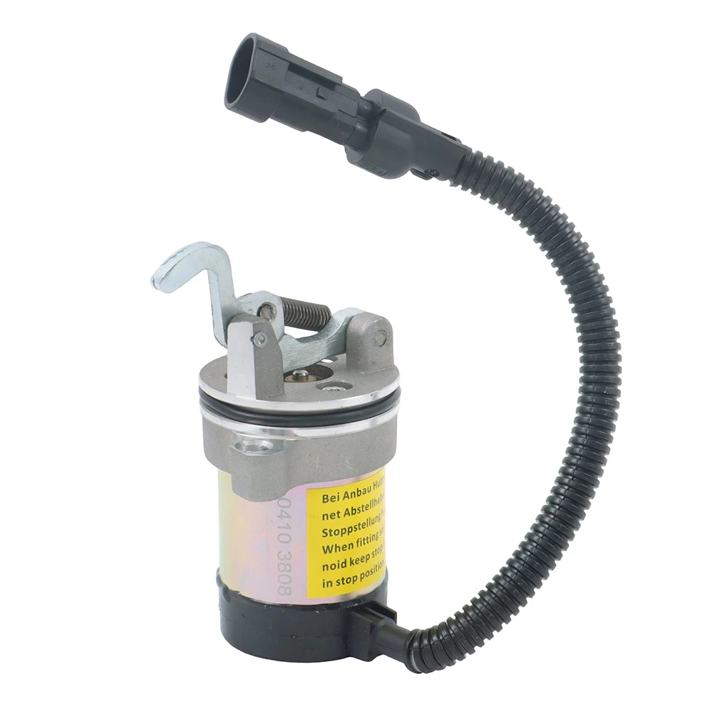 Fuel Shutoff Solenoid Valve 12V for F3L F3M For F4M 1011 2011 Engine Maintenance Component Compatible with OEM Part Numbers