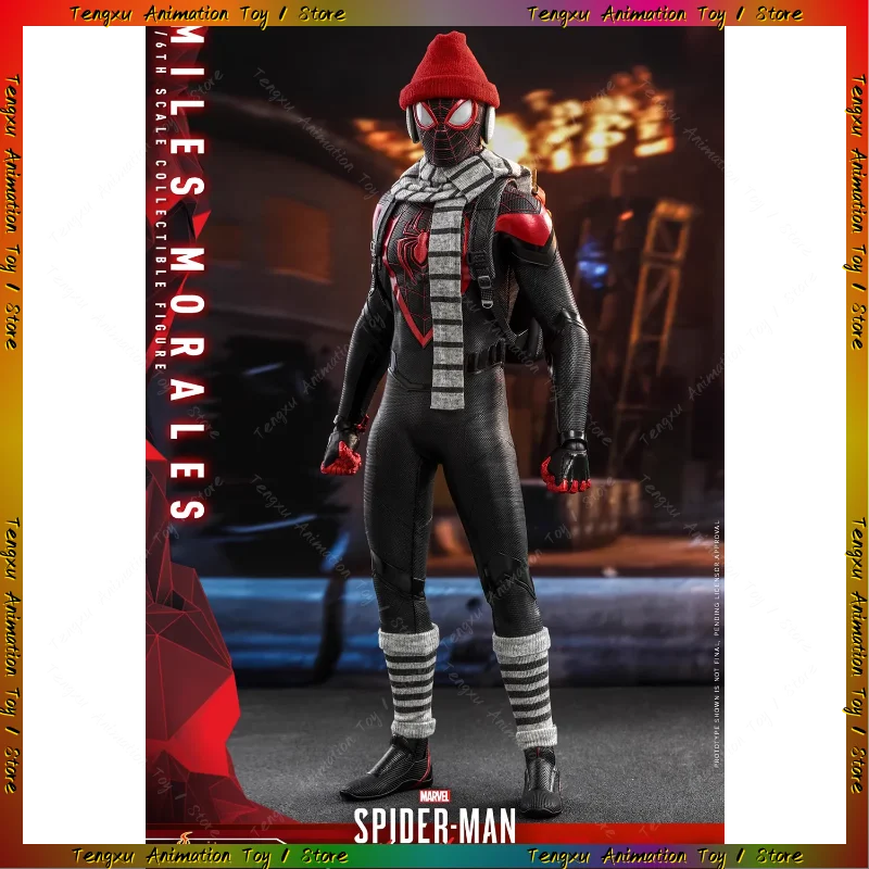 HOTTOYS HT 1/6 VGM46 Spider-Man Miles Gonzalo Morales Figura de Acción Modelo de Juguete 29.5CM Colección Escena Decorativa Regalo