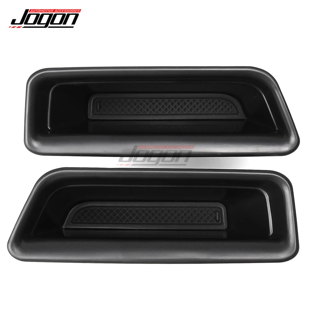 2Pcs Black For Ford Mustang Dark Horse EcoBoost GT S650 2024 Car Interior Door Handle Side Storage Box Organizer Cover Trim