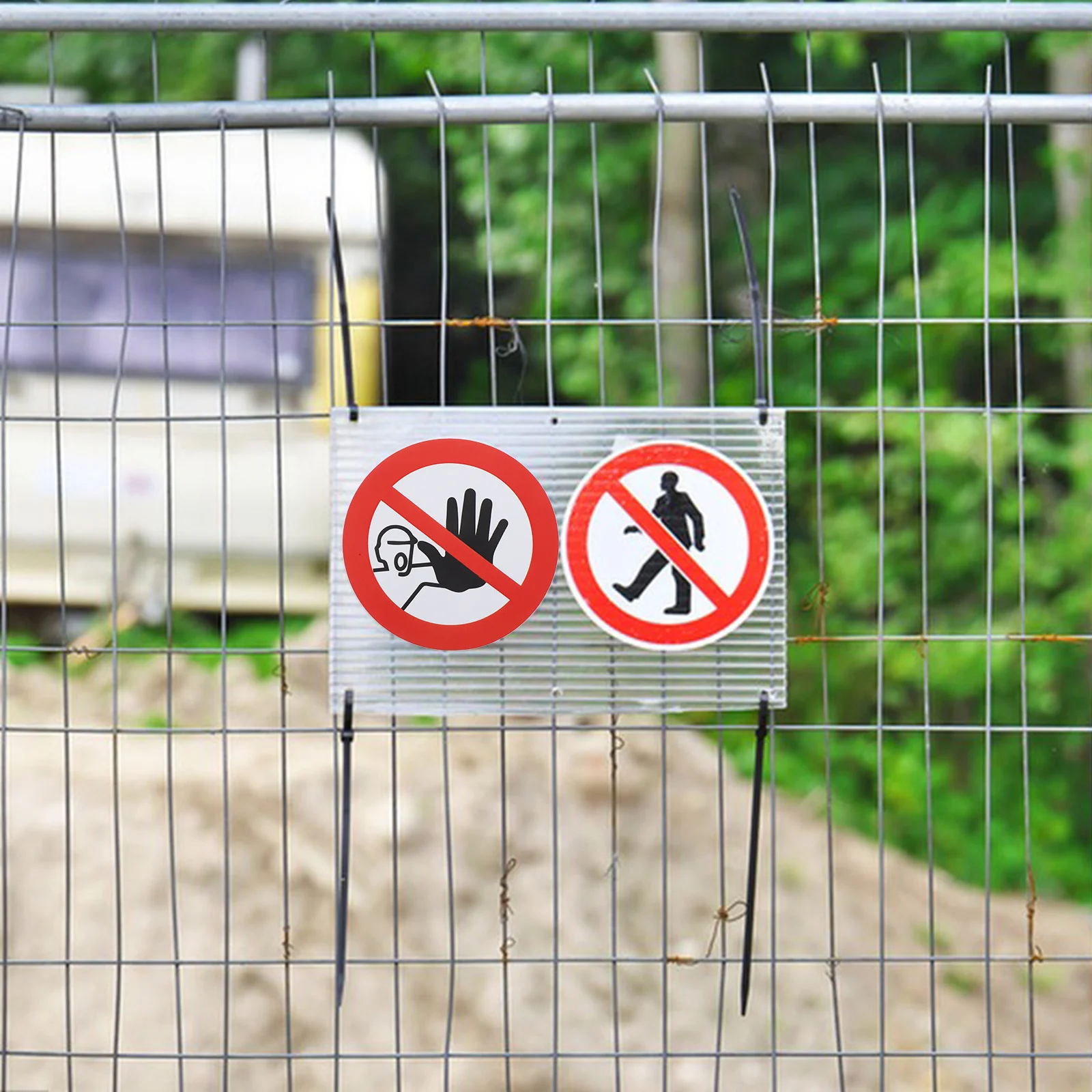 

20 Sheet Warning Safety Stickers Waterproof Caution Tape Do Not Enter Signs Traffic Road Construction Factory Hospital