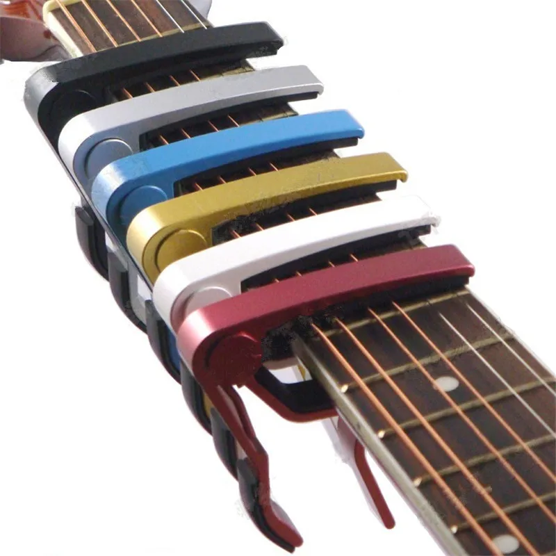 Guitar Capo Acoustic Electric 6 string Guitar Single Handed Trigger Quick Change Tuner key Clamp 6 colors guitar accessories