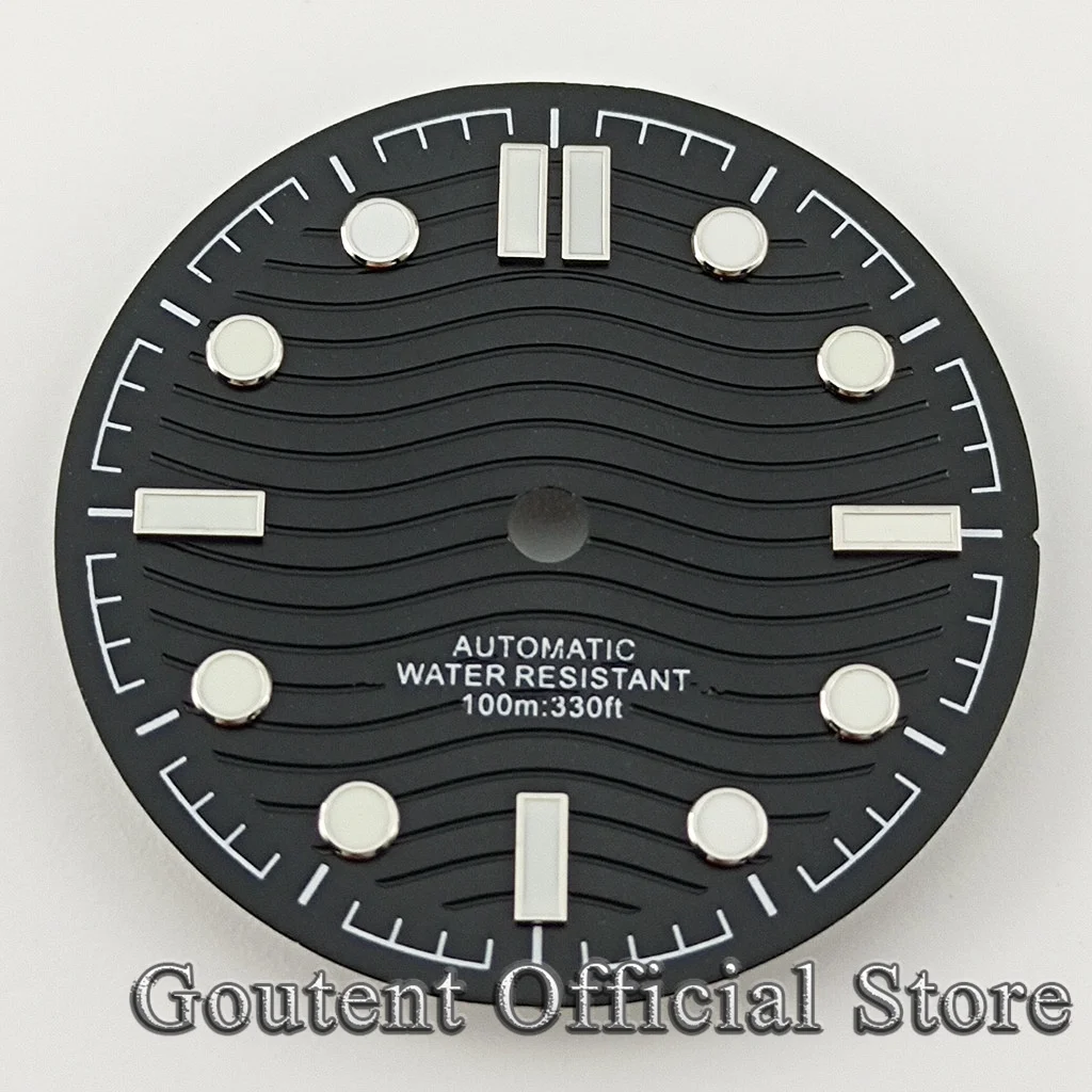 Goutent 31mm Green Luminous White Black Blue Green Watch Dial Fit ETA 2836 2824 NH35 NH36 DG2813 3804 Miyota 8215 821A Movement