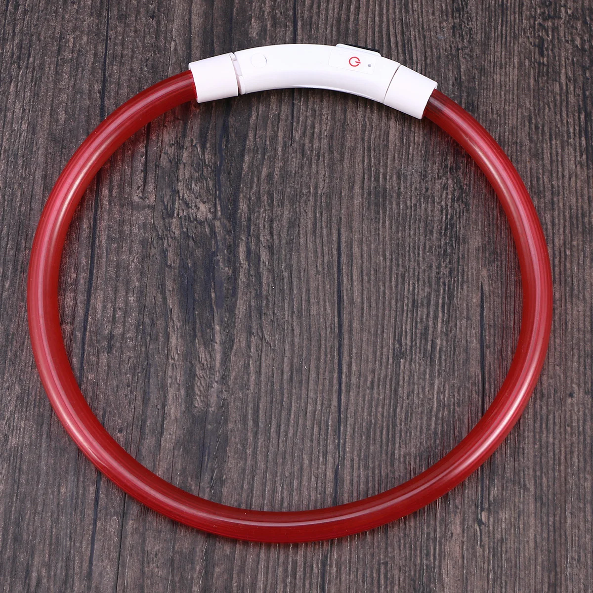 

Led Dog 50Cm Red Glowing Pet Dog Collar Night Safety Silicone Waterproof Usb Rechargeable Lighted Pet Collar