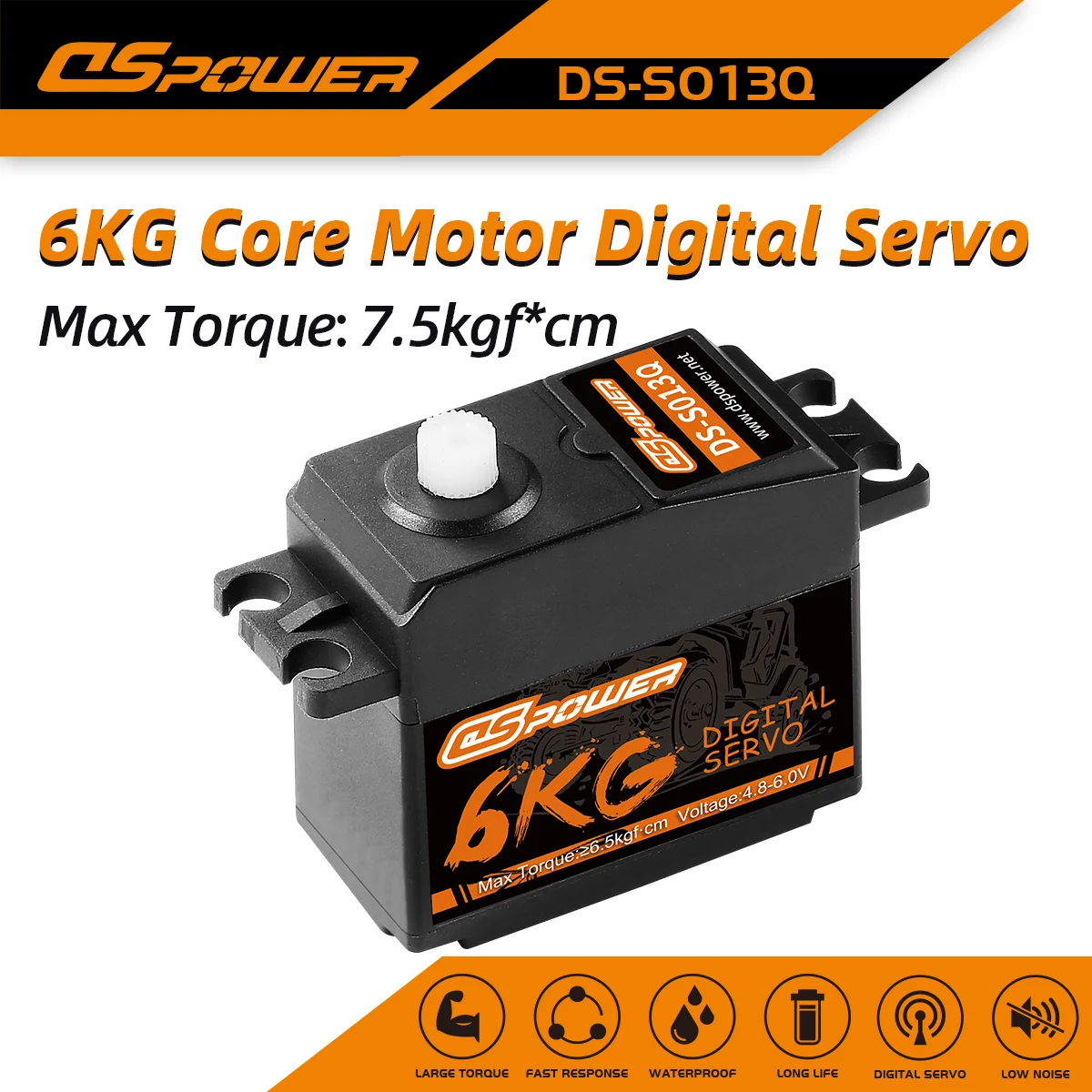 

DSpower 6KG Digital Servos Waterproof for 1/10 RC Car Helicopter Boat Plane Wltoys HSP Trx Scx10 mn99s mn86 12428 124018 124019