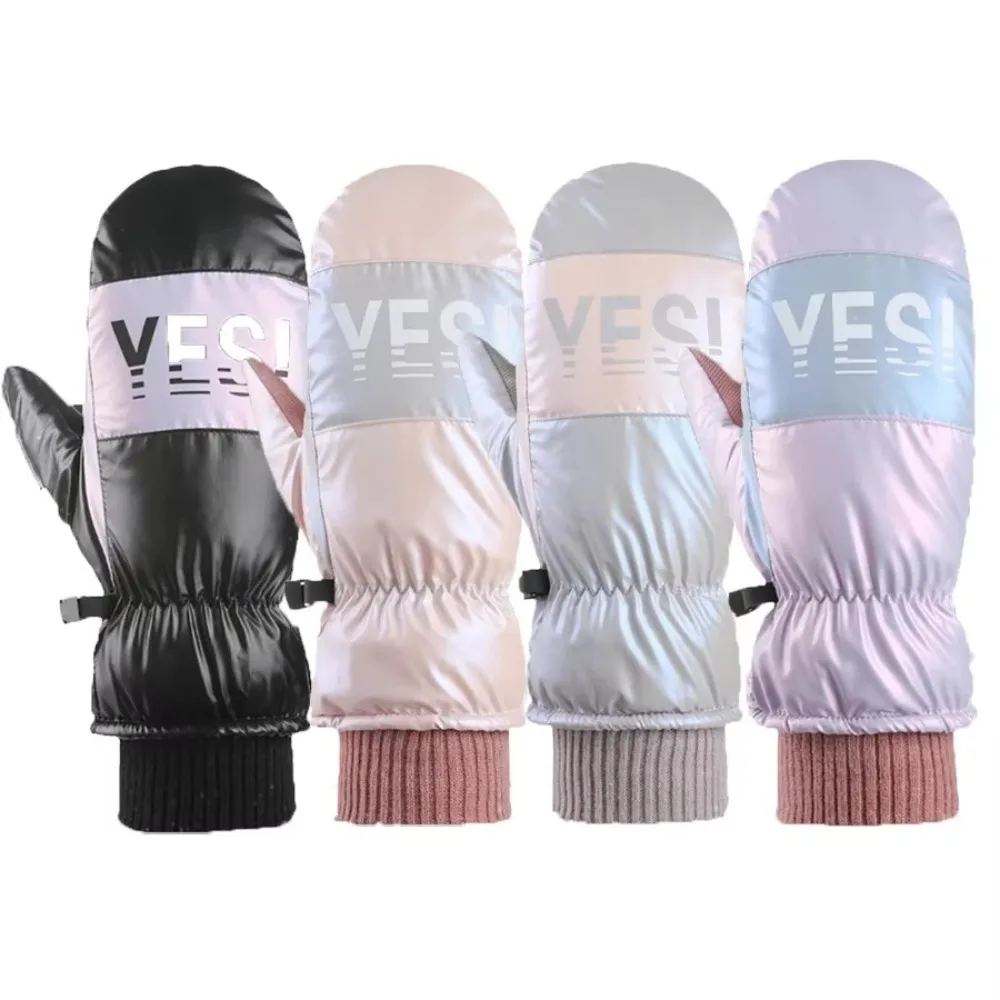 High Quality Polyester Plush Ski Gloves Non-slip Waterproof Riding Gloves Cycling Gloves Outdoor