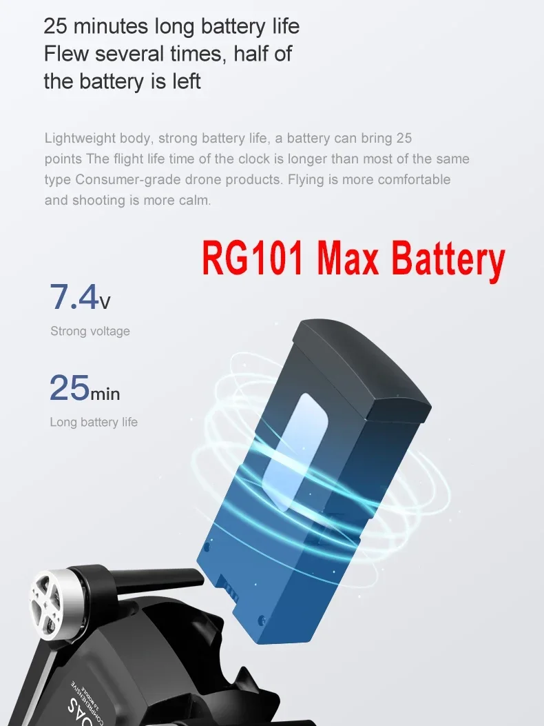 RG101 Max Drone Battery RG101 Pro Drone Original Battery 7.4V 3000/3800mAh RG101 Drone Accessories Spare Battery