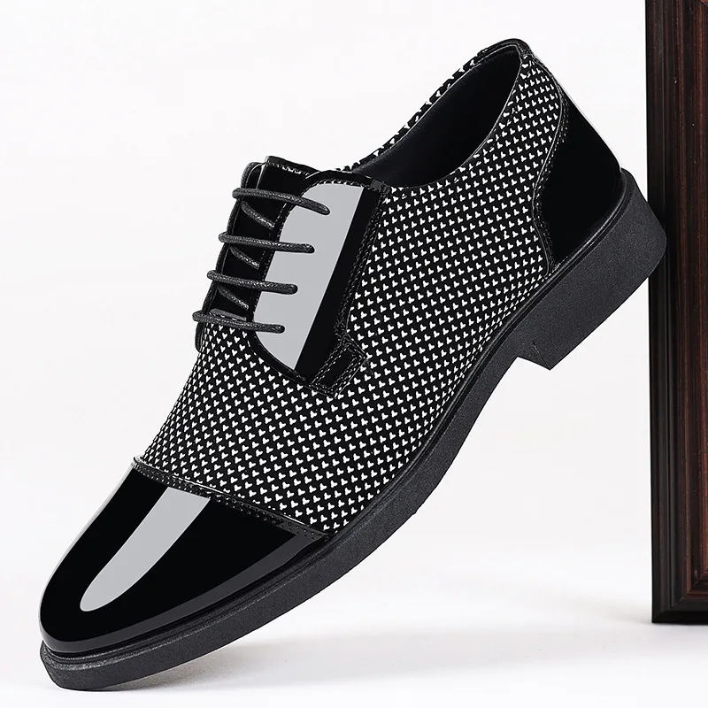2026 New Business Formal Men's Shoes Casual Spring and Autumn Breathable Men's Pointed Groom Wedding Shoes