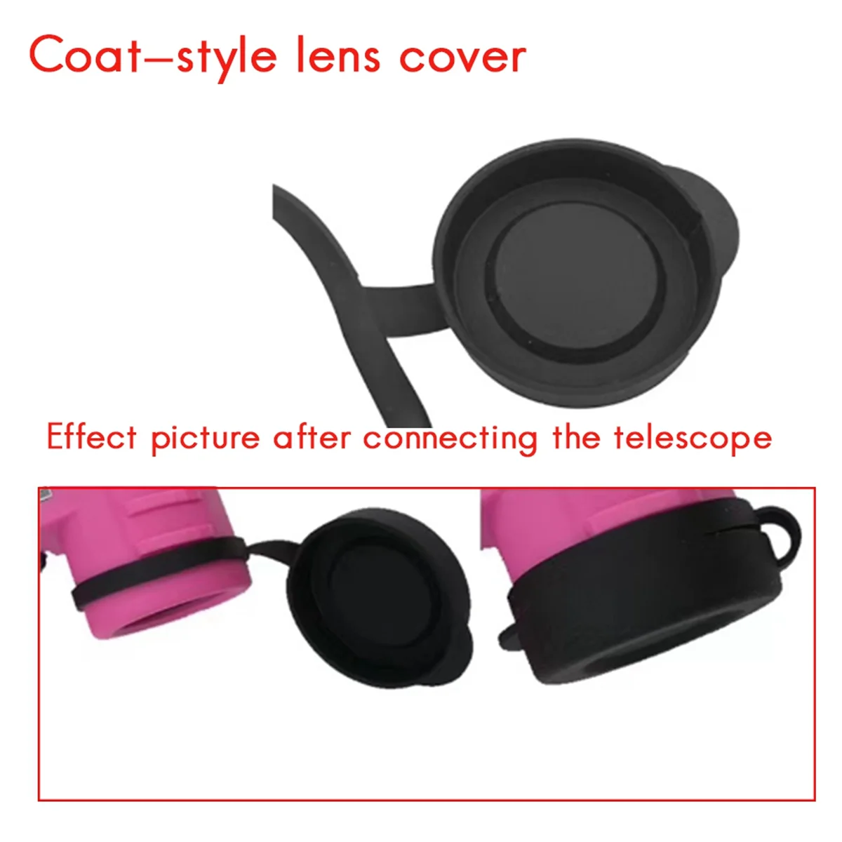 A92U_2 Pieces Binoculars Protective Rubber Objective Lens Cap Binocular Best Protect 52-55MM