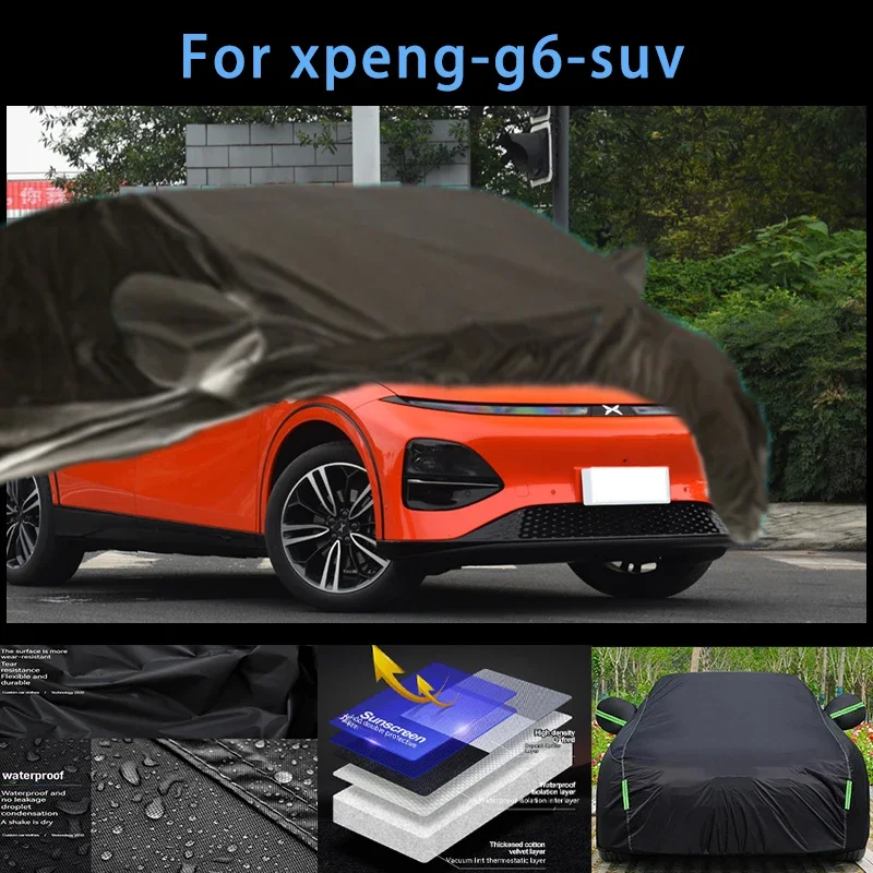 For xpeng-g6-suv Outdoor Protection Full Car Covers Snow Cover Sunshade Waterproof Dustproof Exterior Car accessories