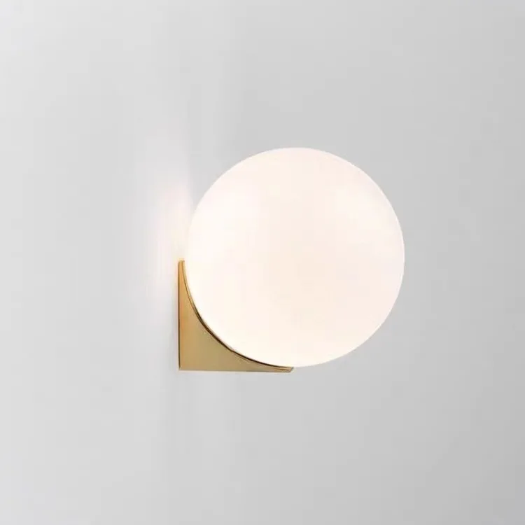 Modern designer creative personality Nordic bedside wall lamp simple glass ball aisle corridor bedroom bedside lamp
