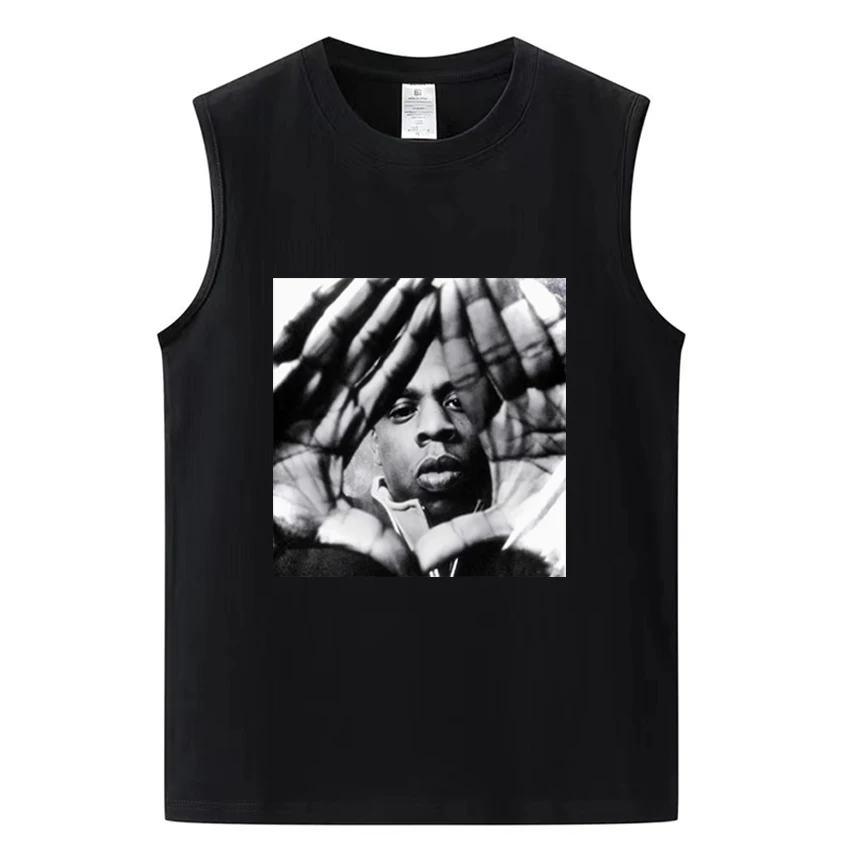 Hot Rapper JAY-Z vintage Graphic Fitness Tank Top Men Women Hip Hop Oversized Sleeveless T shirt Unisex Summer Breathable Vest