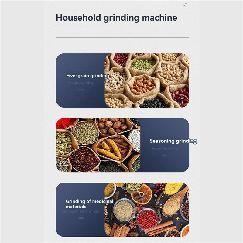 N02R-Small Electric Coffee Grain Grinder Mill For Nuts Beans Grains Herbs Grinding Machine US Plug