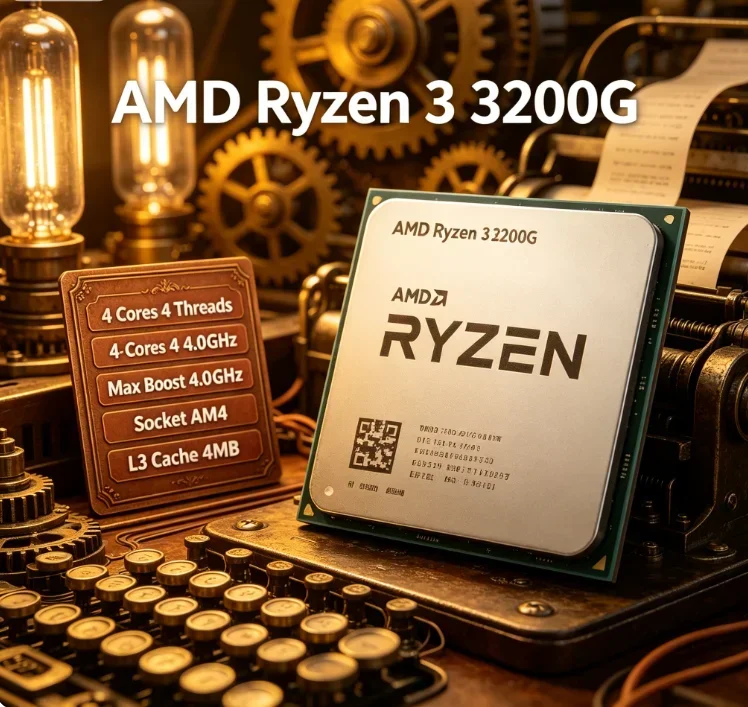Low Heat High Efficiency R3 3200G 4 Core 3.6GHz Boost 4.0GHz 4MB L3 65W AM4 No Cooler Self Fit Tower Cooler Stable In Summer
