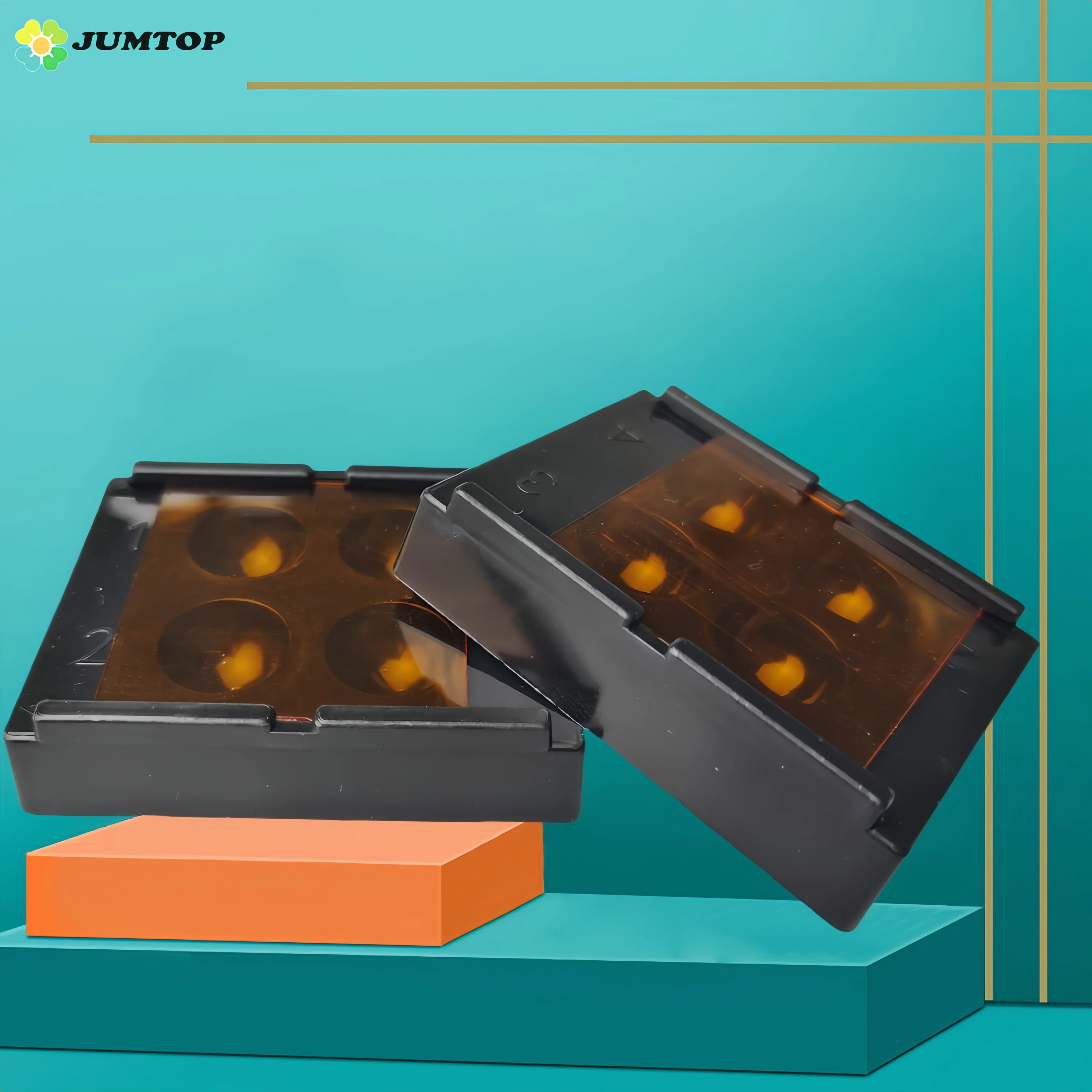 

JUMTOP Dental Mix Composite Resin Shade Light Case Veneer Storage Box Membrane Teeth Patch Dentistry Retainer Shading Holder