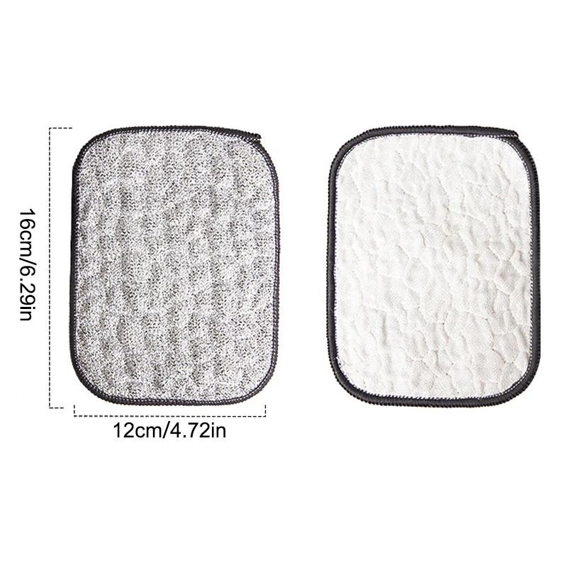 مسح الخرق أسلاك الفولاذ غسل القماش ستوكات أطباق غير عصا النفط المطبخ تنظيف الملابس مزدوجة الجانب قابلة لإعادة الاستخدام منشفة #2