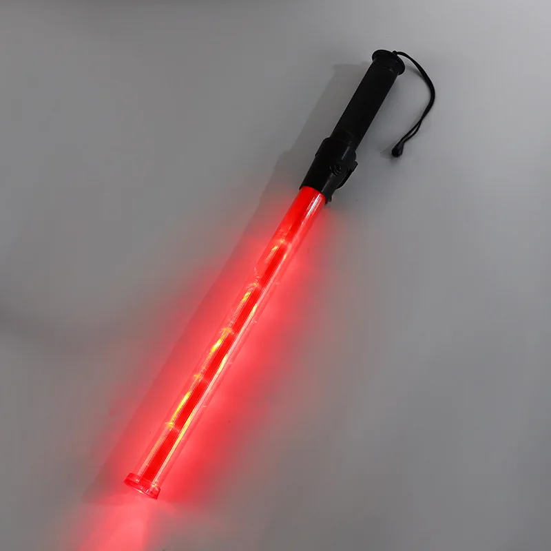 Imagem -02 - Led Traffic Safety Command Baton Patrulha de Segurança Noturna Duty Warning Light Emitting Flash Stick 53cm