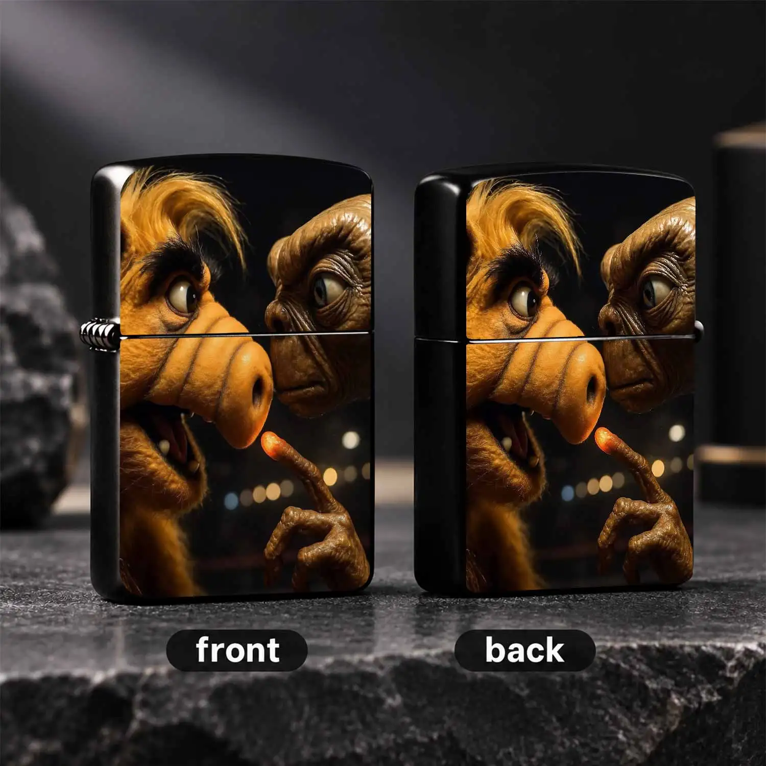 Exquisite Sci-Fi Themed Pocket Igniter, Adorable Alf And E.T. Funny Interactive Pattern Printed, Stylish Unique Movie Peripheral Accessory, Ideal For Various Daily Occasions, Parties And Gatherings, Nice Novelty Practical Gift Choice For Sc