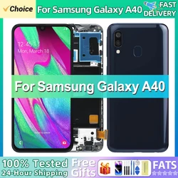 AAA+ Quality Display For Samsung A40 A405 A405F LCD Screen Touch Digitizer Assembly Repair Parts For SM-A405FN/DS With Frame LCD