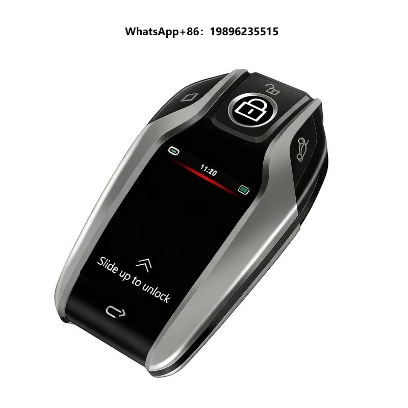 LCD Smart Car Key SK01/SK01S  Display 4 Buttons Multi Language Type C Charging Keyless Entry Mobile
