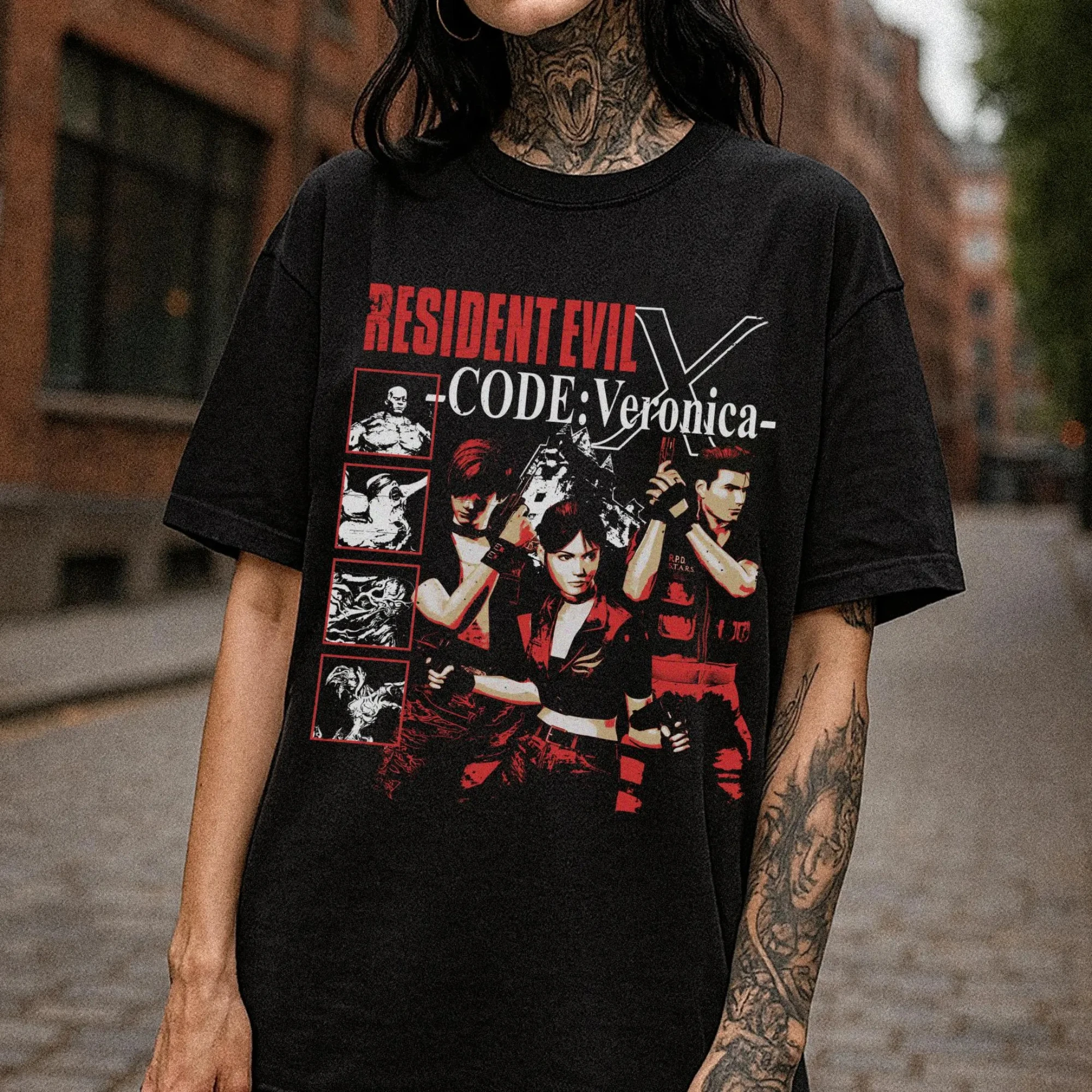 Resident Evil: Code Veronica Printed Women's T-shirt Spring/Summer Fashion Trend Pure Cotton Top Neutral Short Sleeve T-shirt