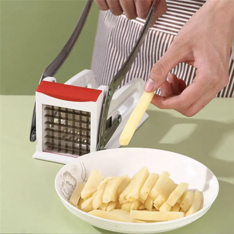 AB47-Potato Cutter Multifunctional Stainless Steel Vegetable Cutter Manual Vegetable Cutting Tool Melon Fruit Vegetable