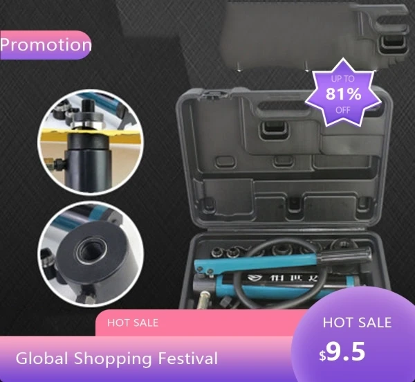 

1842Используемые гидравлические дыроколы, инструменты для изготовления отверстий из мягкой стали ниже 3 мм, диаметр 16-60 мм Syk-8A