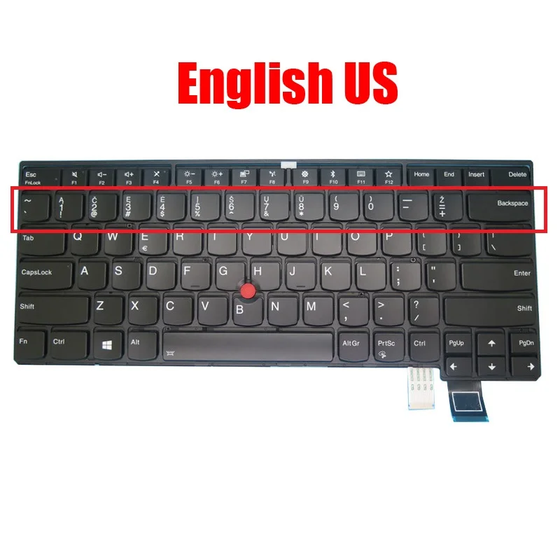 UK US HB Laptop Keyboard For Lenovo For Thinkpad T460P T470P English United Kingdom Hebrew 01EP456 01EP497 With Backlit New