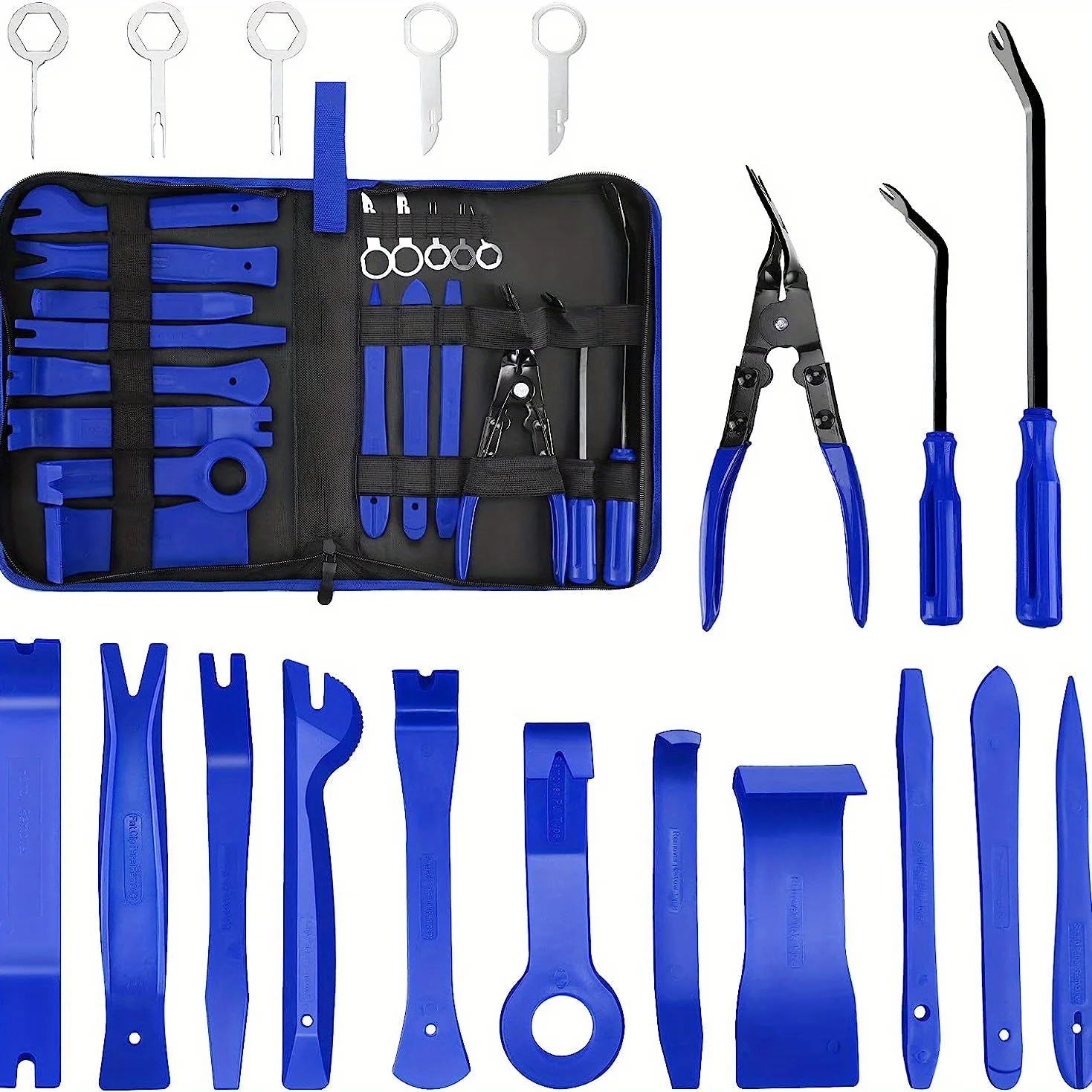 Auto Interieur Reparatieset, Gereedschapsset voor Trimverwijdering, Tangen en Handmatige Demontagehulpmiddelen voor Stereo Panelendashboard scheider audio installatie gereedschap auto onderhoud