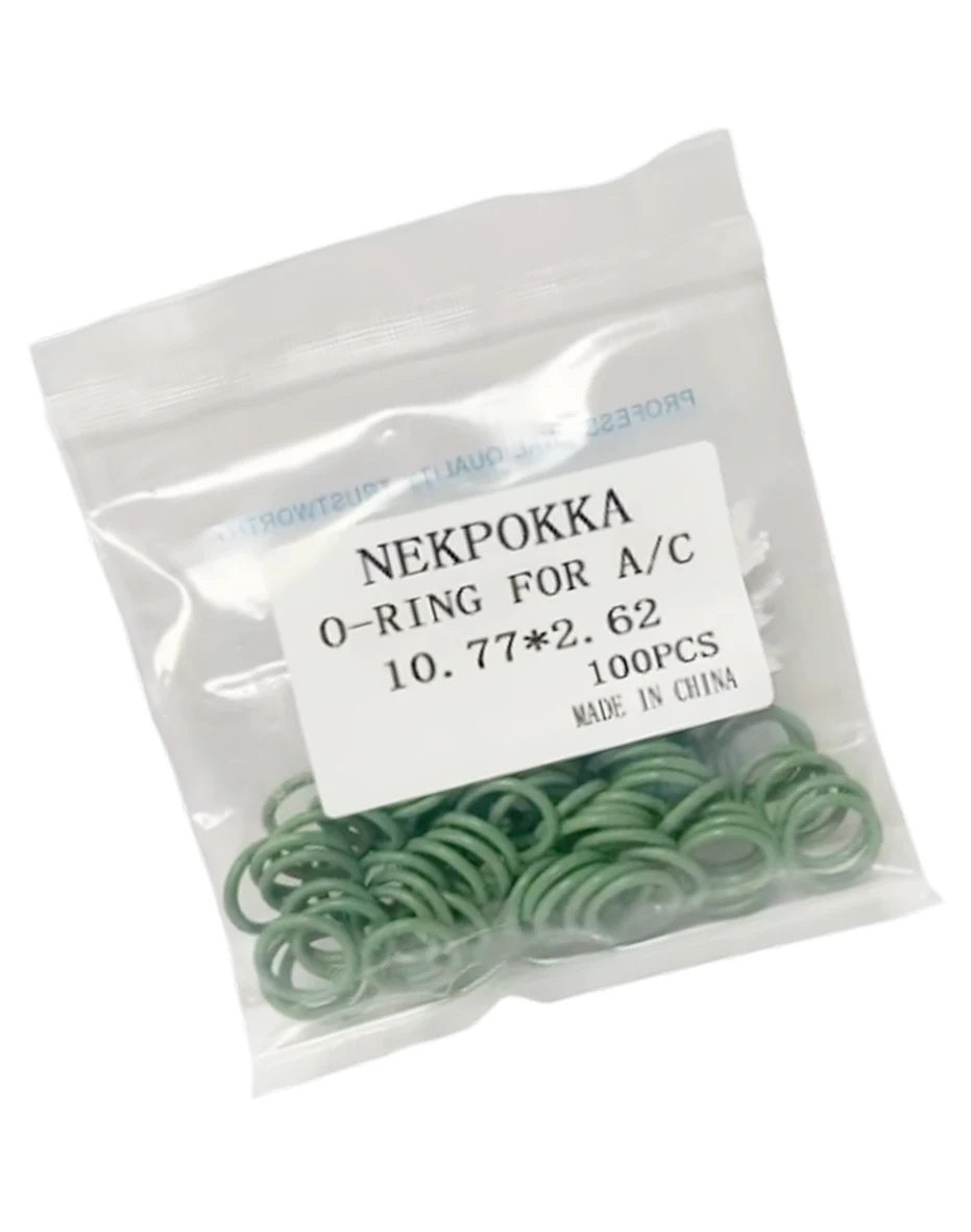 （10.77x2.62mm） NBR O-Ring Seal Kit, #1/2 R134a High Thick Rubber Gasket for Auto AC Air Conditioning