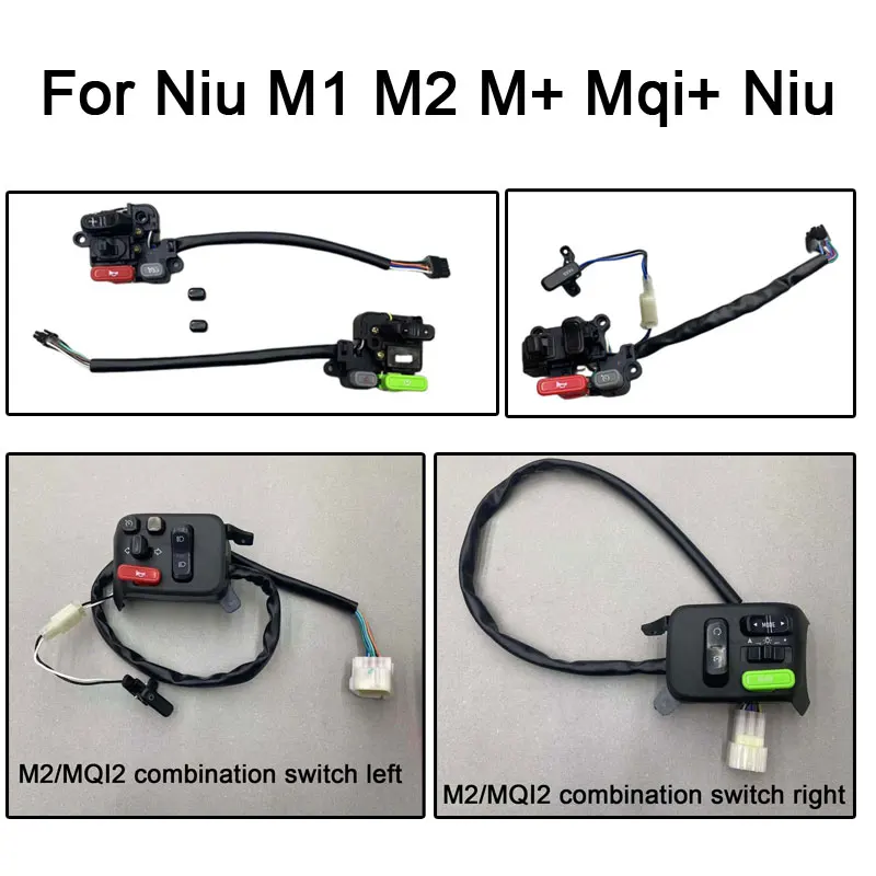 

Handle Switch Assembly For Niu M1 M2 M+ Mqi+ MQI2 Niu Electric Scooter Handle Combination Switch