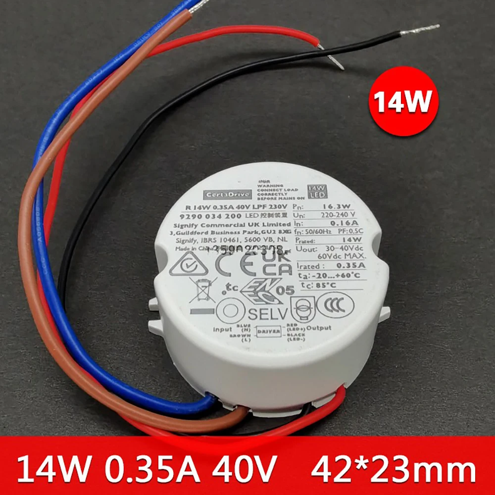 

CertaDrive R 6W 0.15A 8W 0.2A 10W 0.25A 12W 0.3A 14W 0.35A LPF 230V LED 9290034196/7/8/9