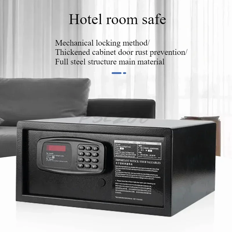 Password Anti-theft All Steel Small Safe Electronic Password Safe Hotel Room Specific with Hidden Keyhole
