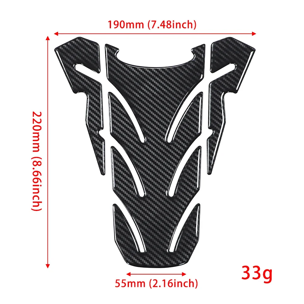 Universal 5D Carbon Fiber Gas Fuel Tank Pad Protector Sticker Motorcycle Bobber Cafe Racer Old School