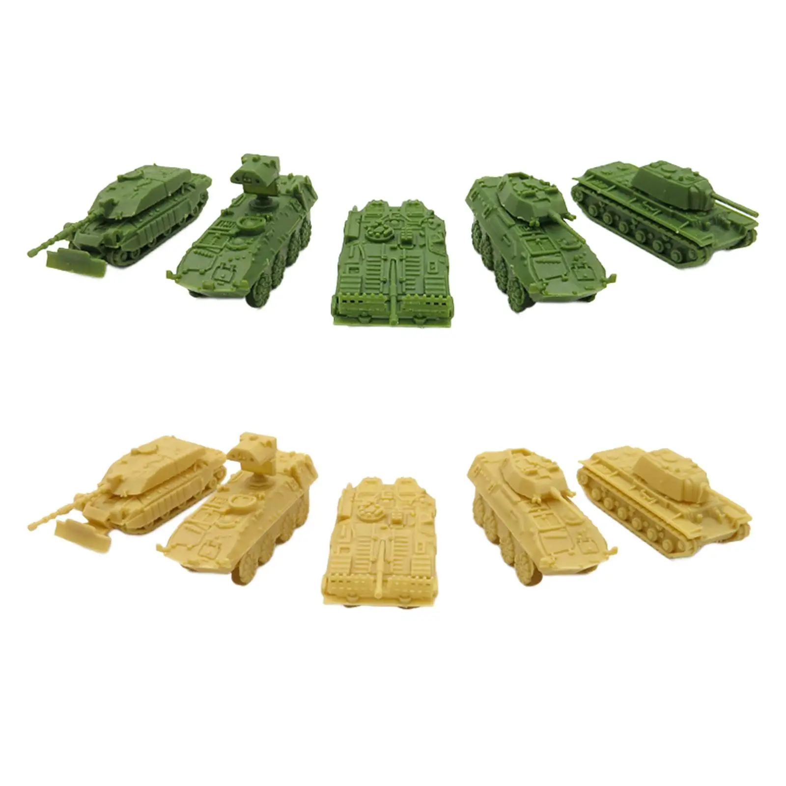 5Pcs Tank Model, Collectables Education Toy Ornaments, Mini Vehicles Tabletop