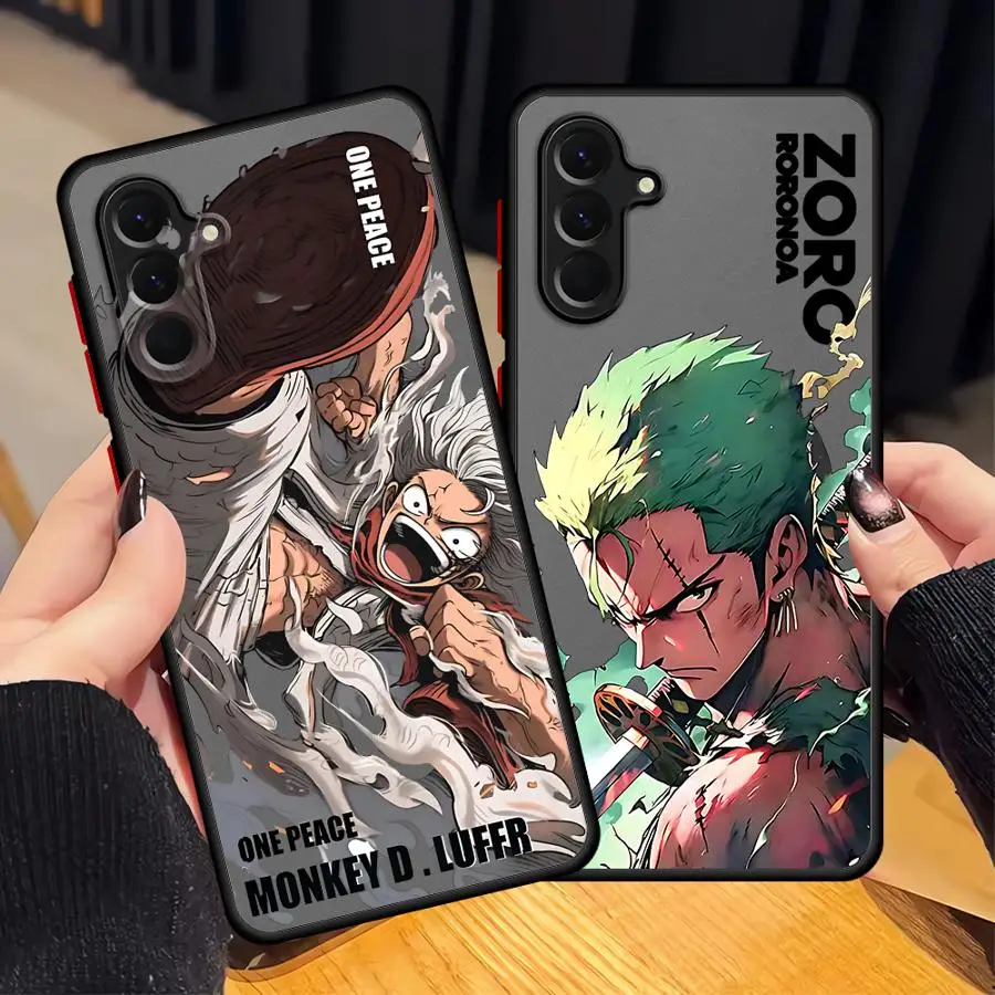 عودة غطاء الهاتف حقيبة لهاتف سامسونج غالاكسي A54 A52 A56 A53 A25 A26 A35 A36 A73 A21s A24 A34 A22 أنيمي قطعة واحدة