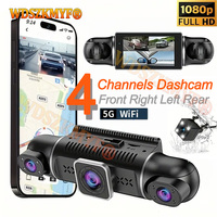 WIFI APP 360 Degree 4Channel Car Dvr Video Recorder 1080P Dashcam 24h Parking Monitor Rear View Camera Night Vision car recorder