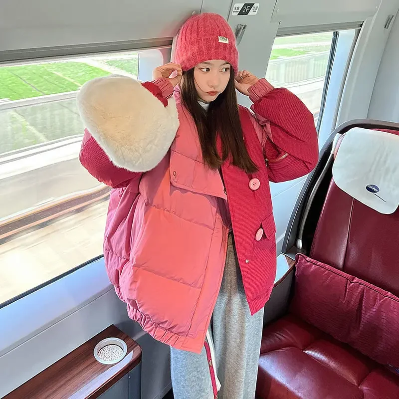 New Winter Puffer Jackets for Women Snow Clothes Parkas Super Hot Coats Cotton Padded Jacket Korean Fashion Loose