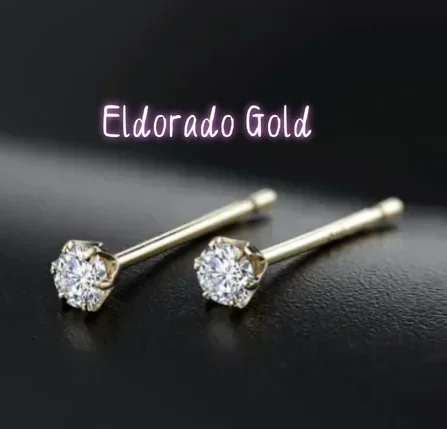 

Eldorado Gold Glod 100% diamond earrings 18k earrings women earrings