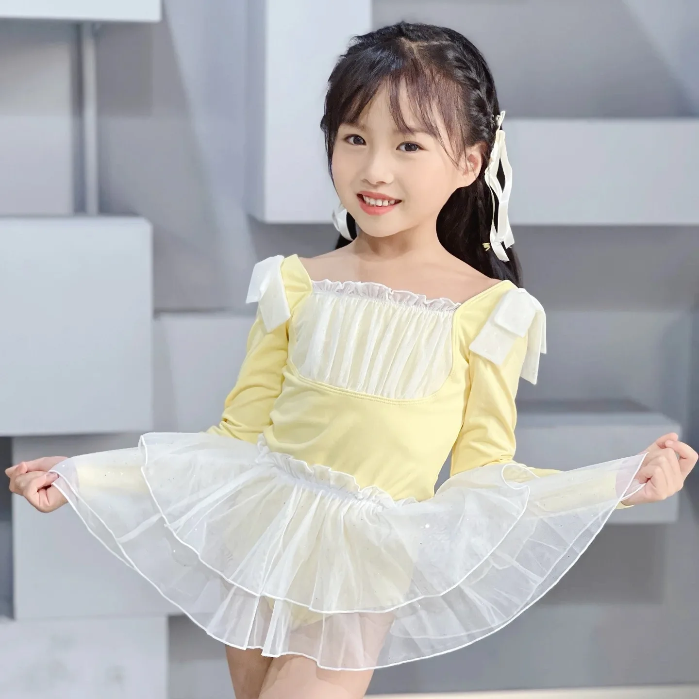 子供ダンス衣装バレエレオタード女の子スカートダンス衣装ステージ衣装プリンセスドレス女の子のためのプロのバレエチュチュ