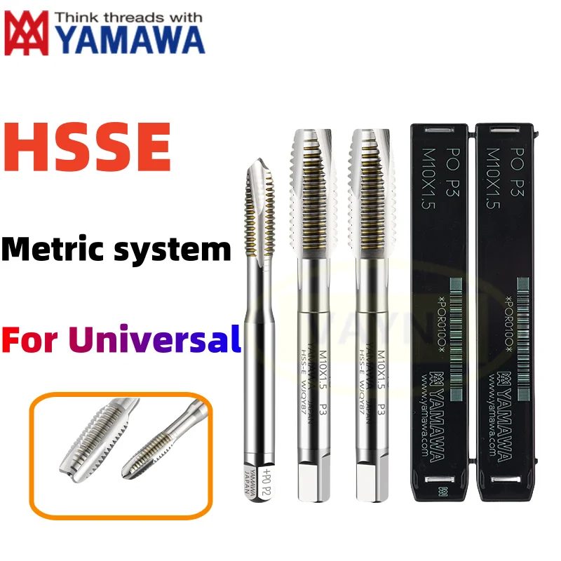 YAMAWA HSSE Universal Metric Spiral Pointed Taps M1.4M1.5M1.6M1.7M1.8M2M2.2M2.5M2.6M3 M3.5 M4 M4.5 M5 M6 Screw Thread Taps 1pcs