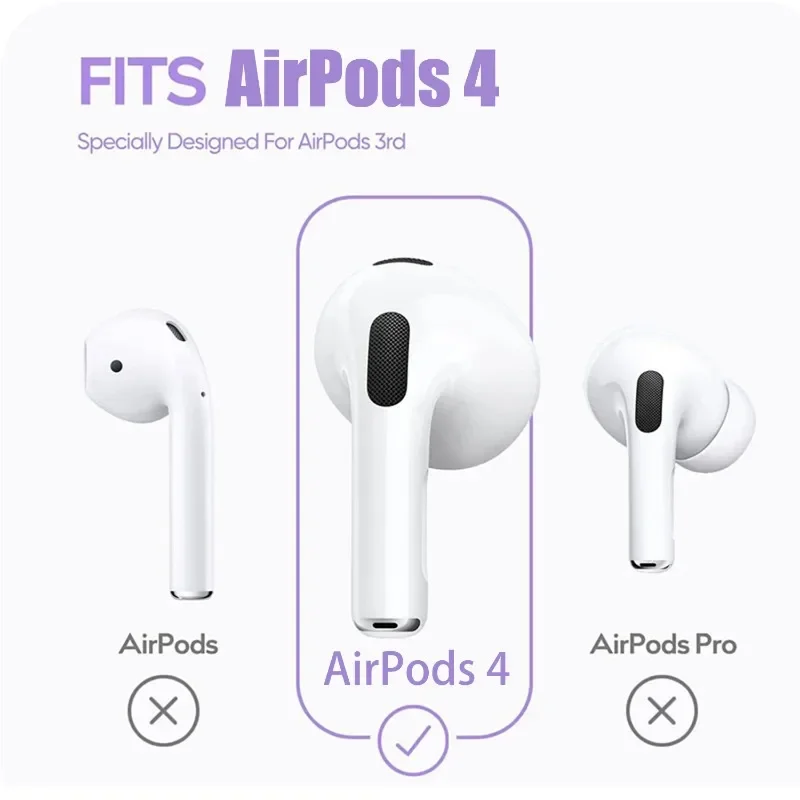 For Apple Airpods 4 Silicone in-Ear Eartip Protector for AirPods 4 Case Cover Earpad with Anti-slip Earhook Earphone Accessories view 4
