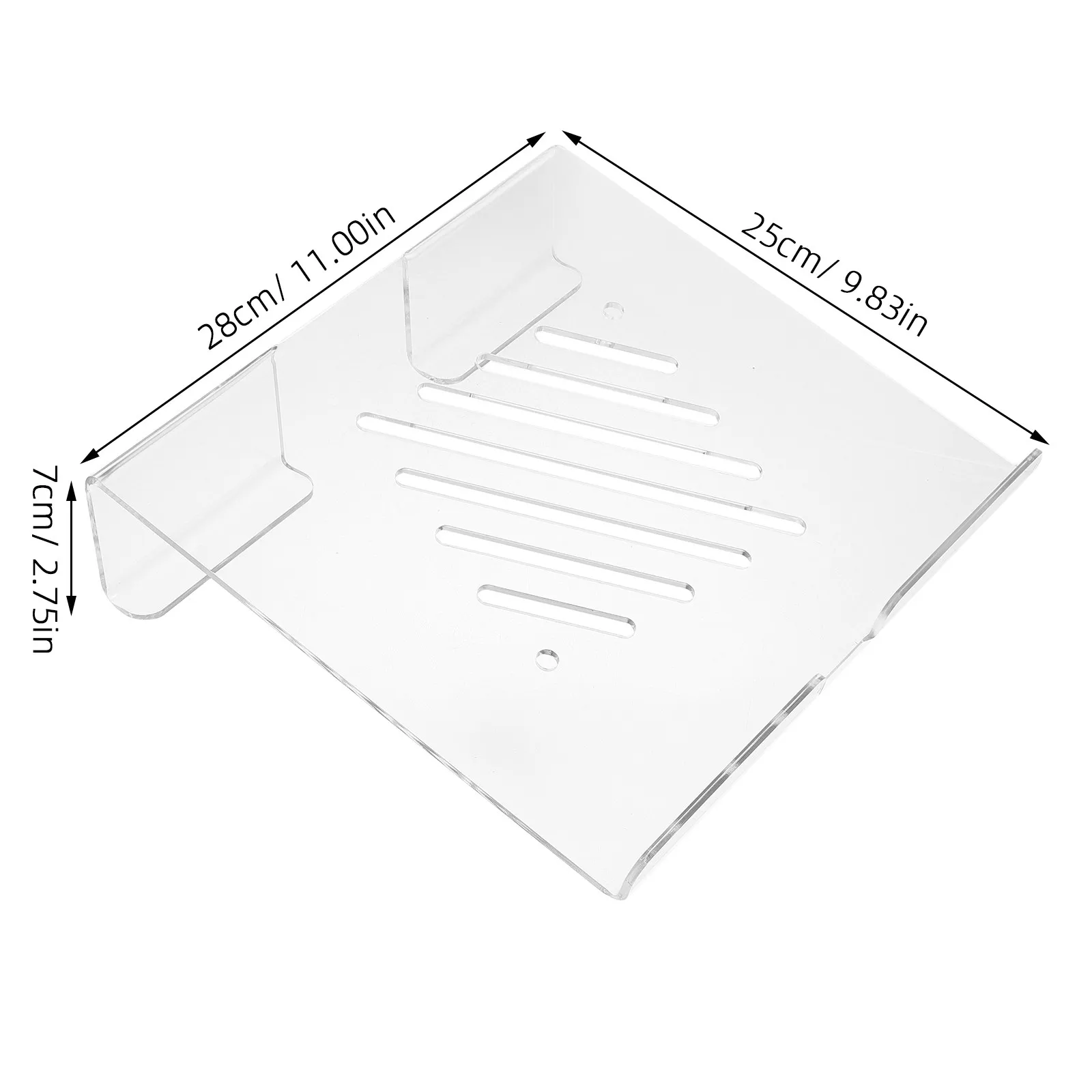 Clear Acrylic Computer Monitor Stand Riser for Desk 10-15.5 Inch Laptop Holder Ergonomic Ventilated Desktop Riser