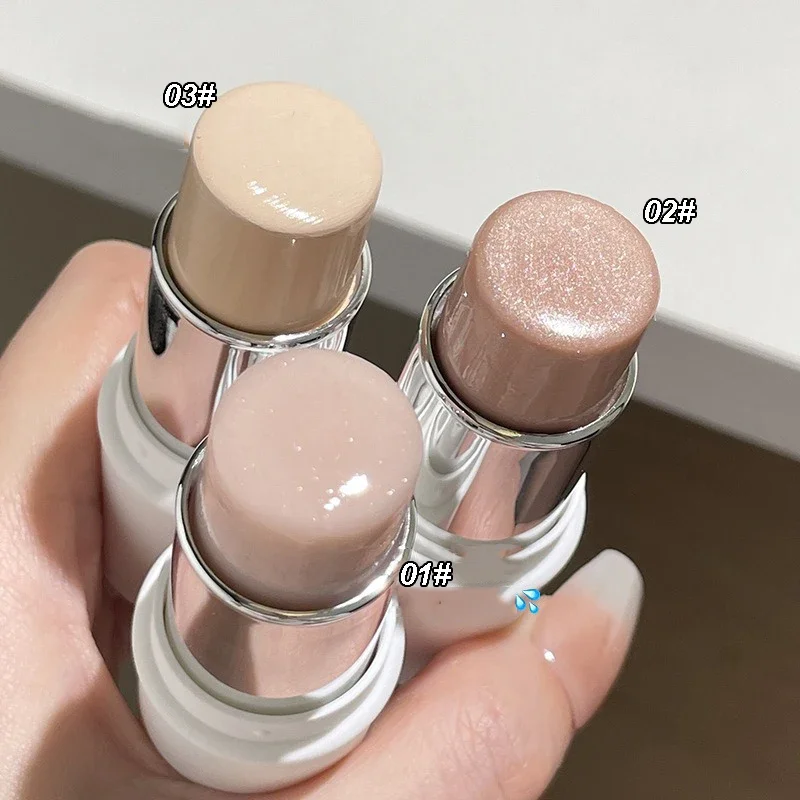 3 ألوان لامع ضوء الماء تمييز عصا أحمر الخدود عصا المكياج الوجه الجسم المنور مستحضرات التجميل الوجه كونتور سطع ماكياج