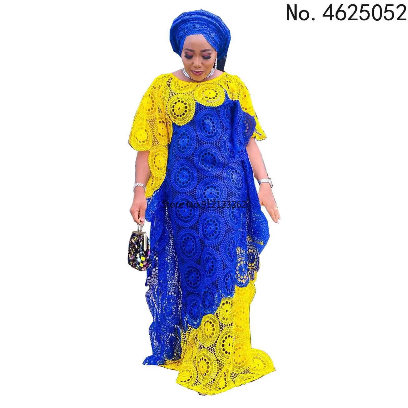 Afrykańskie sukienki imprezowe dla kobiet Elegancka koronkowa odzież afrykańska Nowa moda muzułmańska Abayas Dashiki Robe Kaftan Długa sukienka maxi