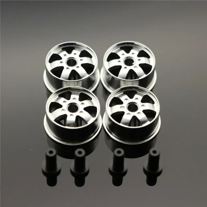 Middle Diameter Lightweight Wheels Self-made Parts For Tamiya MINI 4WD Colored Wheel w/Aluminum Disc L004 1Set /lot