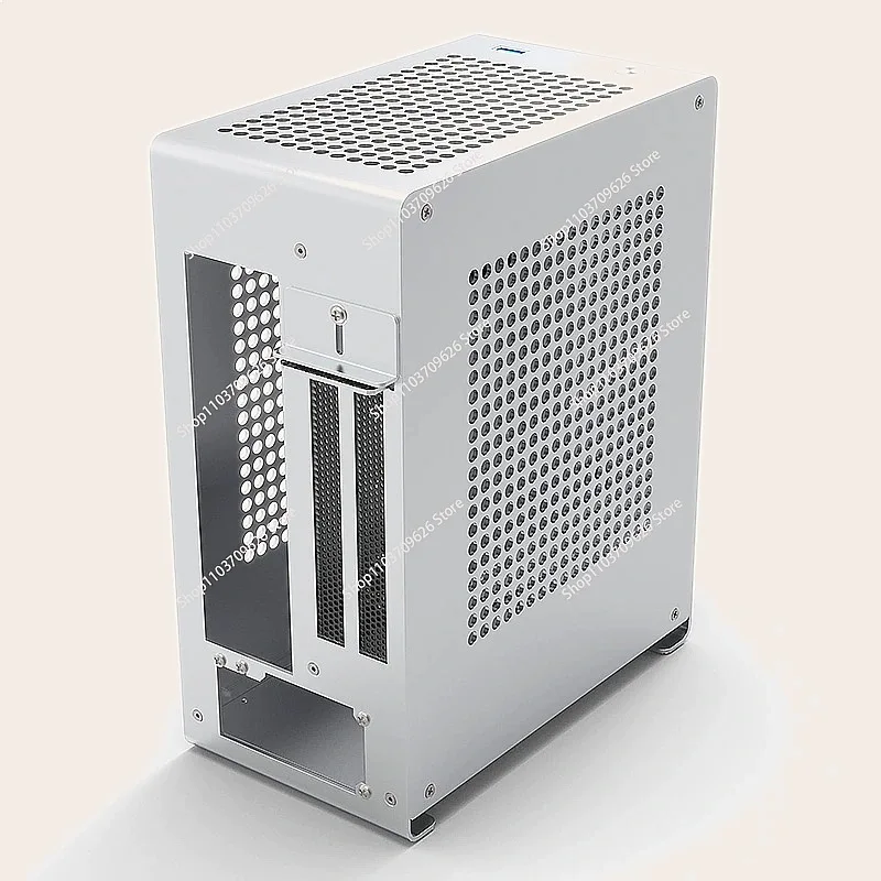 A1P All Aluminum A4 Mini ITX Chassis Small 1U Portable Office Desktop Computer Case