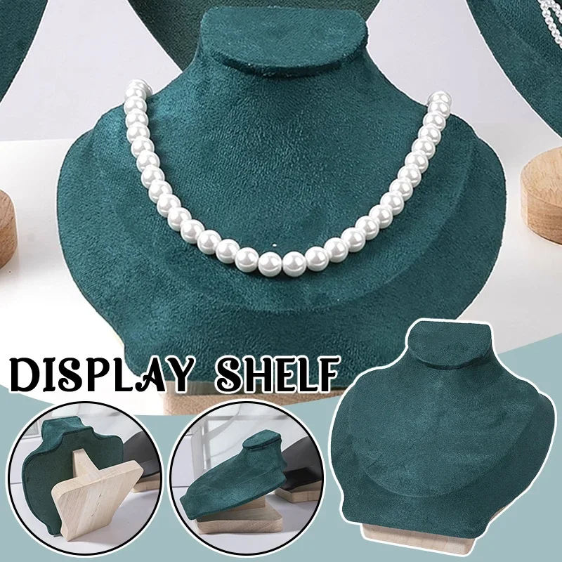 Velvet Portrait Necklace Display Pendant Organizer Jewelry Display Stand Jewelry Mannequin Bust Necklace Pendant Window Display