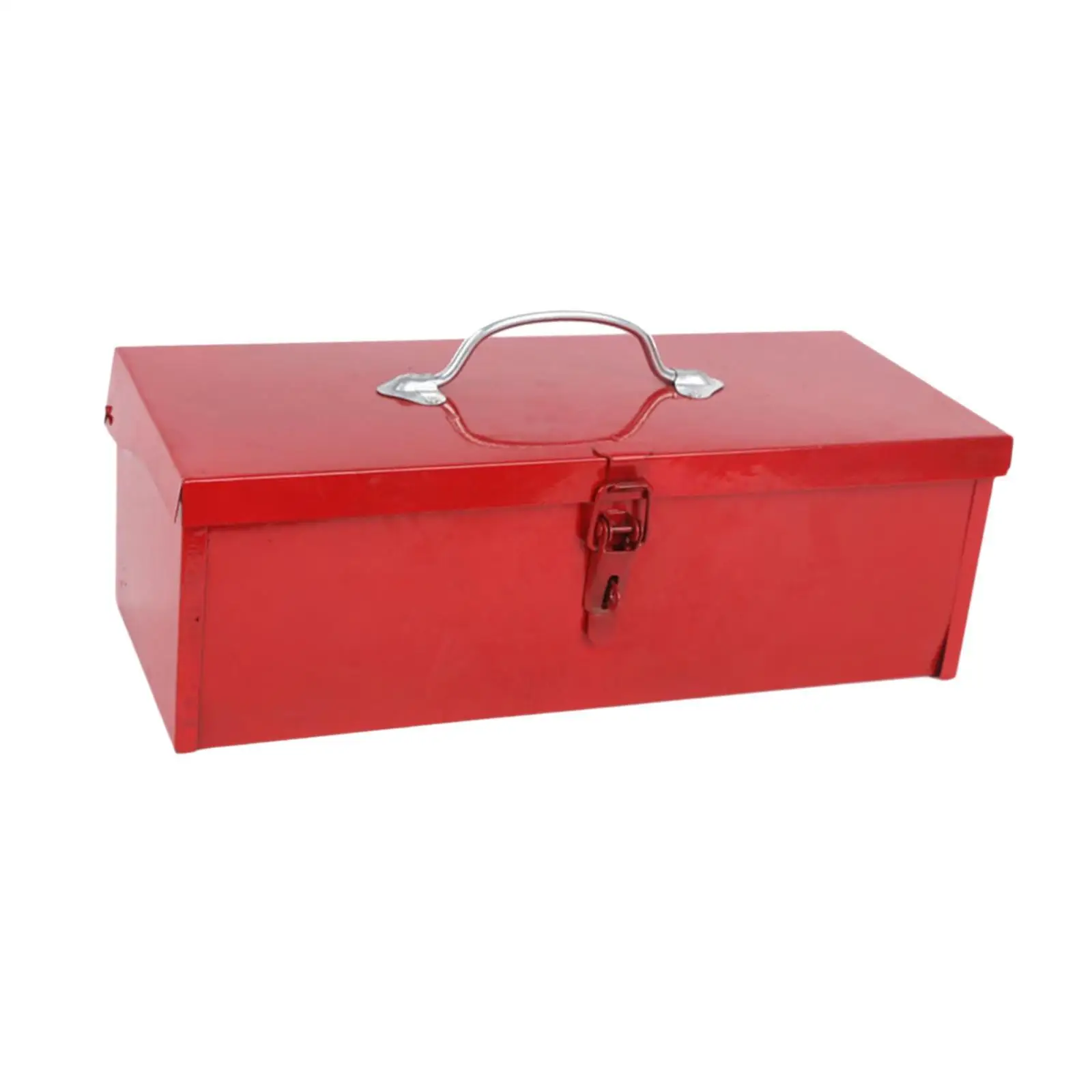 Portable Metal Tool Box Organizer 38x16x13cm Storage Box with Latch for Professional Mechanic Multipurpose