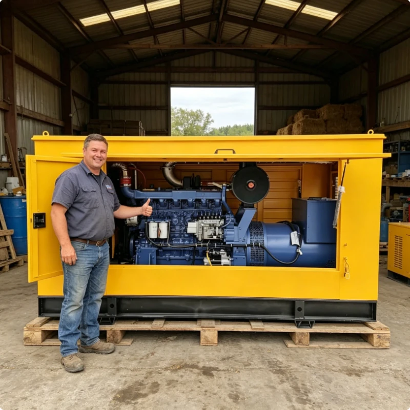 Silent Diesel Generator Set 50kW Three Phase Power Generator For Factory Machine Equipment Continuous Electricity Supply