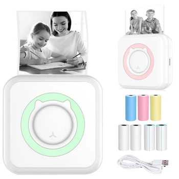 Yeni taşınabilir Mini etiket yazıcı fotoğraf termal yapışkanlı etiketler yazıcılar inbluetooth Bluetooth cep Mini yazıcı etiketler Maker 57MM